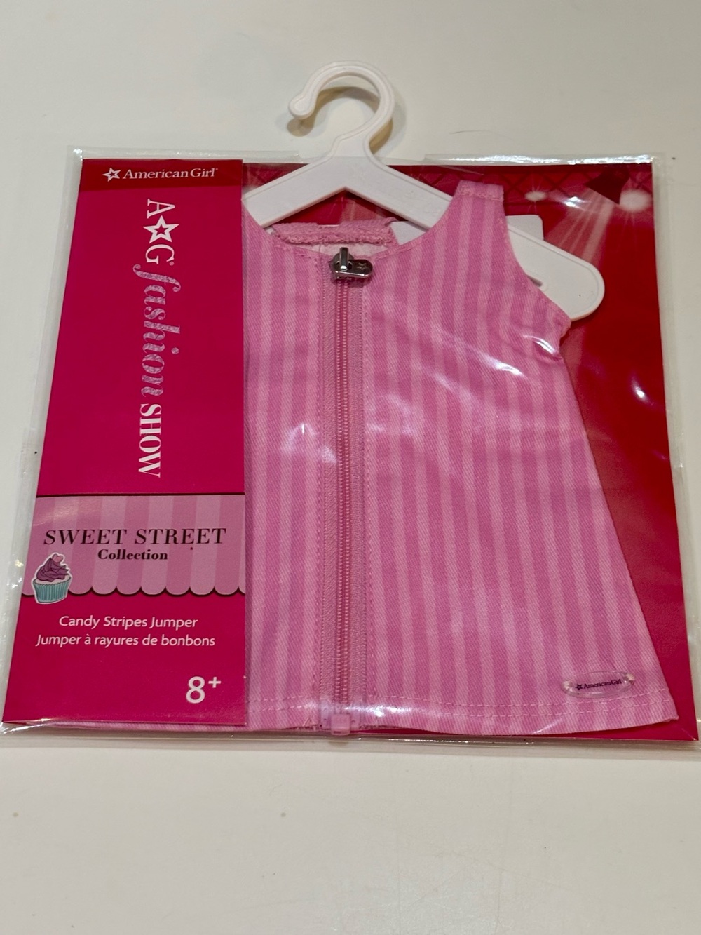 American Girl Truly Me Candy Stripes Jumper from the Sweet Street Collection.